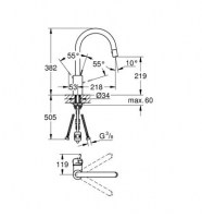 GROHE EUROSMART COSMOPOLITAN COCINA